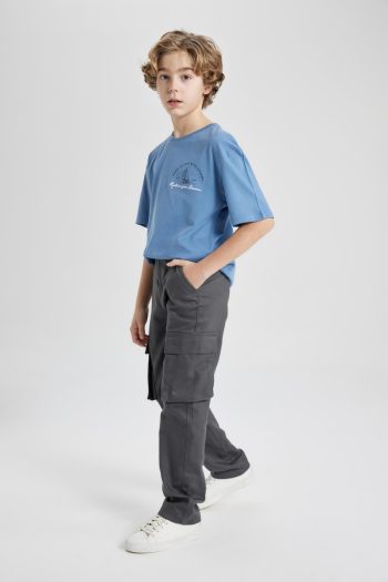 Defacto Boys Cargo Fit Standard Leg Twill Trousers B7162a824sp