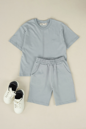 Sewn Detail Ensemble Gray
