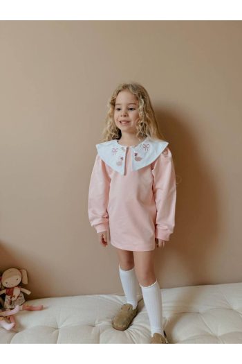 YİGİT BUTİK Girl's Collared Dress
