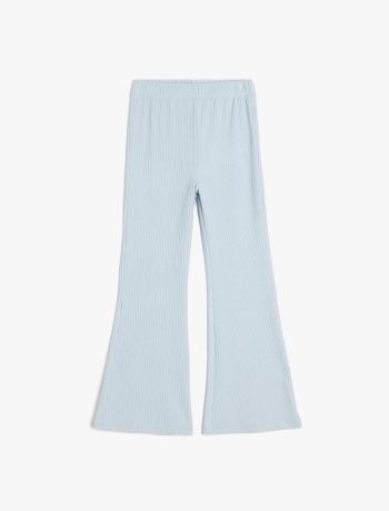 Girls' Elastic Waist Basic Flared Pants