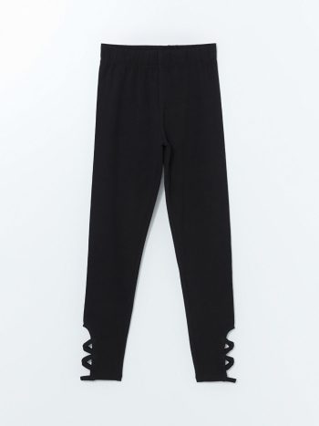 LCW Kids Black Elastic Waistband Girls' Leggings