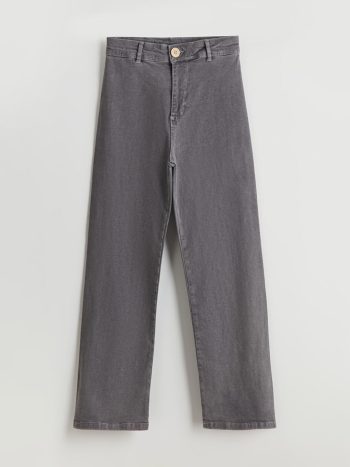 LCW Kids Gray Waist Adjustable Elastic Girl's Jean Pants
