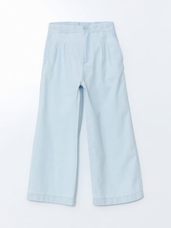 LCW Kids Indigo Adjustable Waistband Elastic Girl's Jean Pants