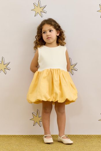 Sleeveless Balloon Dress Yellow