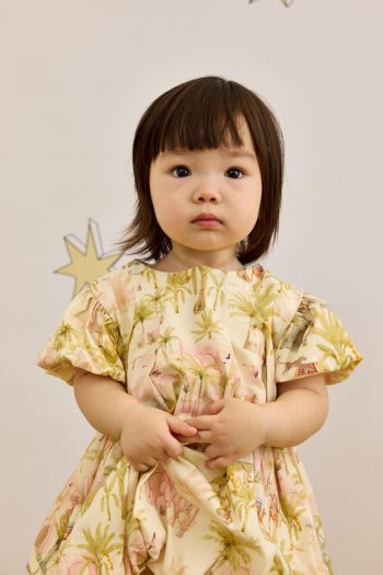 Bomb Dress with Camel Pattern Light Green