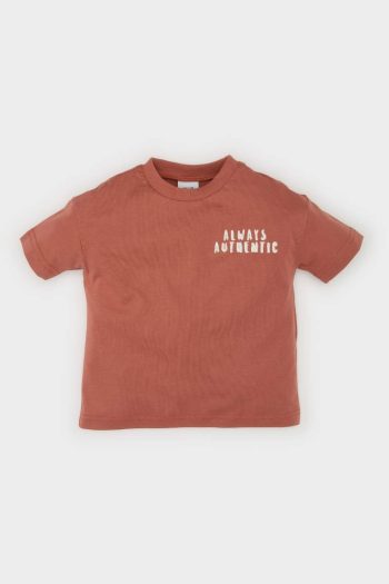 Boy's Bicycle Neck Printed Short Sleeve T-Shirt