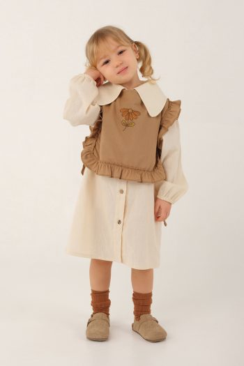 Two-Piece Shirt Dress Beige