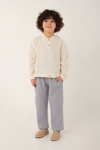Hooded Muslin Set Blue