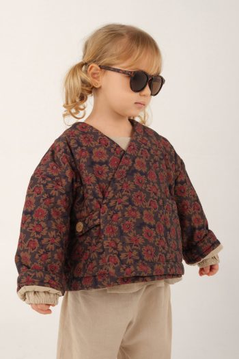 Double-Breasted Floral Patterned Jacket