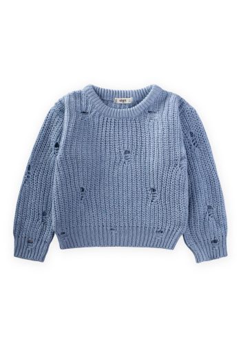 Selanik Knit Sweater 2-8 Years A Blue