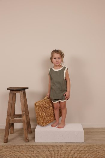 Haki Unisex Tank Top and Shorts Set