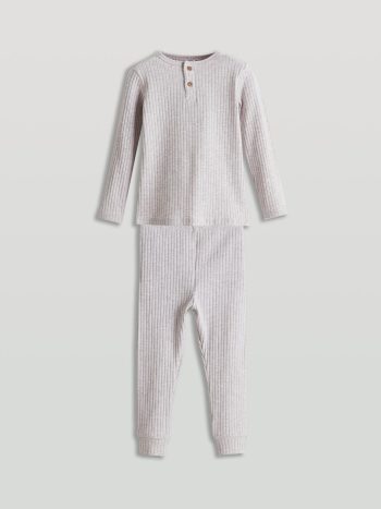 LCW Baby Beje Crew Neck Boys' Baby Pajama Set