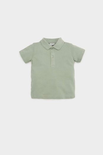 Baby Boy Short Sleeve Basic Solid Polo T-Shirt