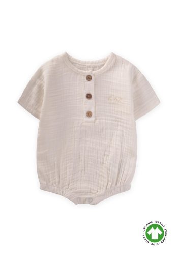 Organic Muslin Bodysuit 0-3 Years Ecru