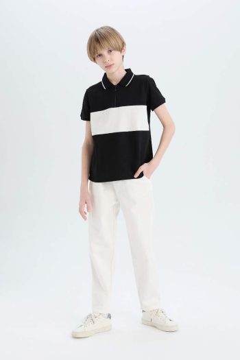 Boys' Carrot Fit Standard Cut Gabardine Pants