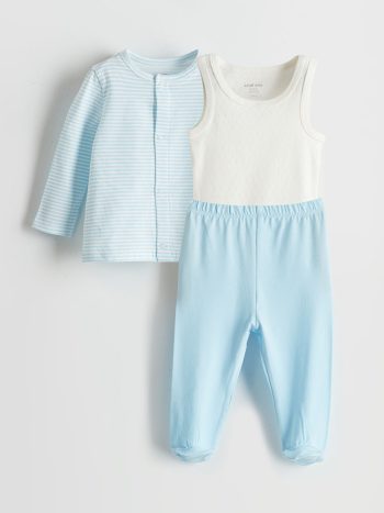 LCW Baby  Ecru Basic Baby Boy Hospital Exit Set