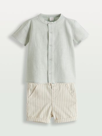 KANZ Cotton Blend Boys' Shirt and Shorts Set (2 Pieces)