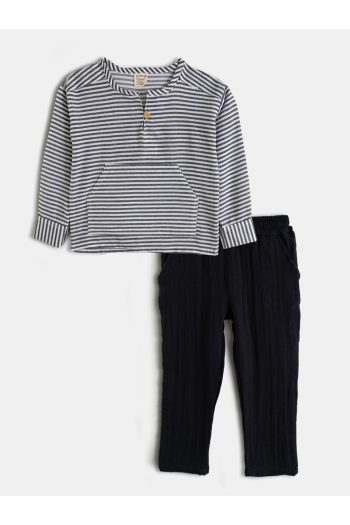 Cotton Trips Children's Striped Shirt Textured Set (Ages 2-7)