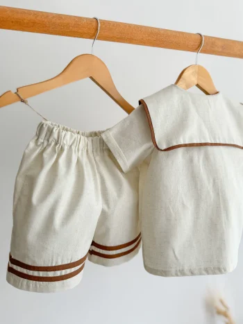 RIO COTTON STRIPED TOP AND BOTTOM SET