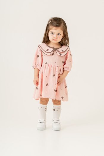 JNF Kids Girl Baby Summer Dress with Bow (Includes Short Socks Gift)