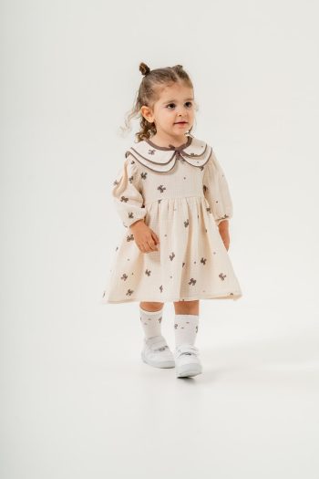 JNF Kids Baby Girl Summer Dress with Bow (Includes Short Socks Gift)
