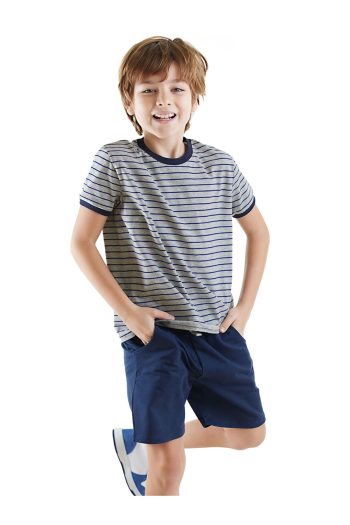 Denokids Boys' Basic T-Shirt and Shorts Set