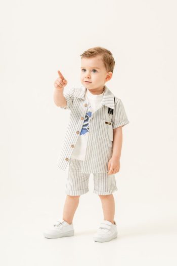 JNF Kids Boys Grogran Striped 3-Piece Set