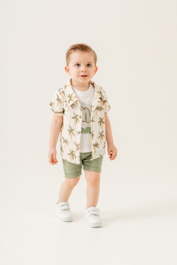 JNF Kids Boys Summer Palm Tree 3-Piece Set