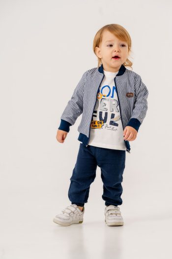 JNF Kids Boys' Striped Three-Piece Sports Set