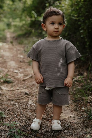 MELLS BABY Waffle Cotton Children's Short Set