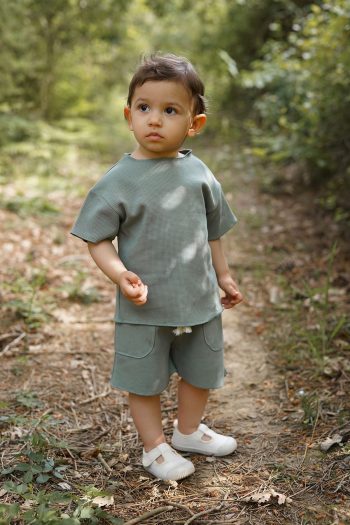 MELLS BABY Cotton Waffle Children's Shorts Set