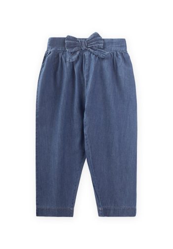 Carrot Cut Denim Pants for Ages 0-5 Blue