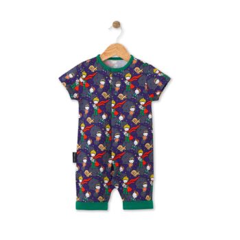 Little Prince Patterned Short Sleeve Jumpsuit