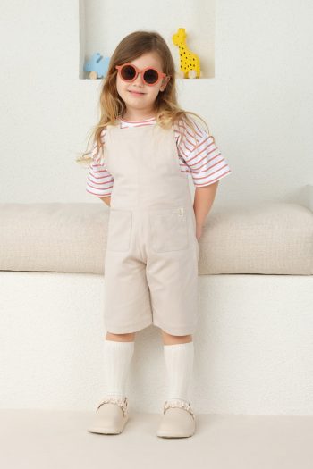 Beige Overall with Straps
