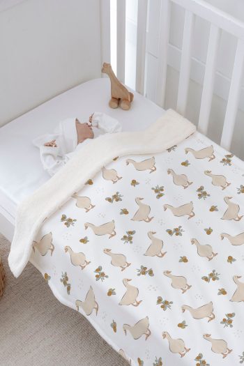 Tuğba Kuğu Plush Double-Faced Blanket - Bohemian Duck
