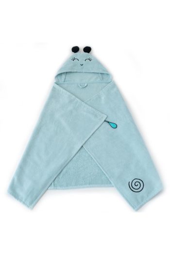 Milk & Moo Sangaloz Velour Blanket Towel, 100% Cotton, for Babies 0-2 Years, Hooded, Soft, 70x120 cm