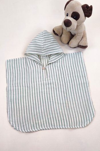 La Mure Baby 100% Organic Cotton Muslin Child Poncho, Oeko-Tex Certified, Single Layer