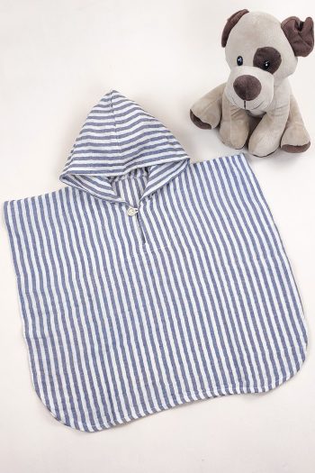 La Mure Baby 100% Organic Cotton Muslin Kids Poncho, Oeko-Tex Certified, Single Layer