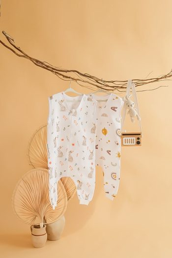 WomanAndKids Oeko-Tex Certified Summer Muslin Fabric Sleeping Bag, 0.5 tog Patterned Baby Sleep Bag for Boys and Girls