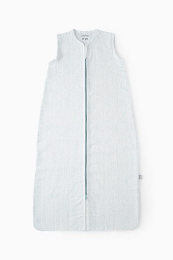 Boumini Muslin Baby Sleep Sack 90 cm Green Stars