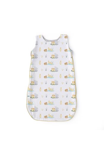 Two Rabbits 100% Cotton Muslin Baby Sleeping Bag 0.5 Tog Petit Canetons - Duckling Pattern 0-6 Months