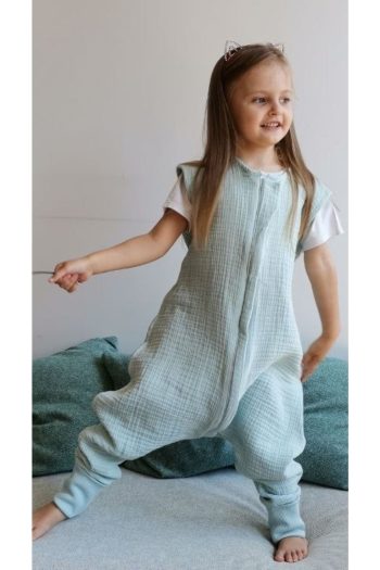 Raduga Collection Children's 4-Layer Multi Muslin 0.5 Tog Spring-Summer Sleeping Bag Mint