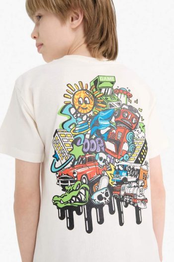 Boys' New Regular Fit Crew Neck Short Sleeve T-Shirt