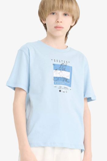 Boys' New Regular Fit Crew Neck Short Sleeve T-Shirt