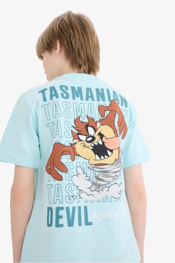 Boys' Looney Tunes Bicycle Collar Short Sleeve T-Shirt