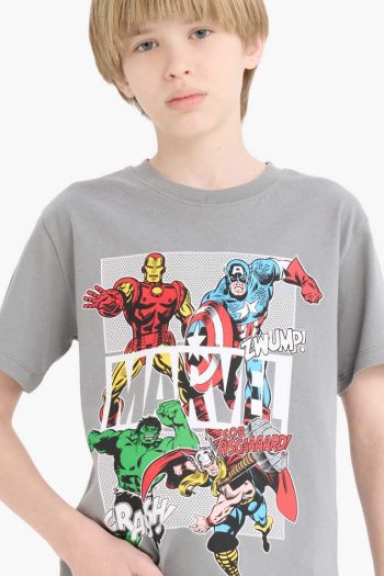 Boys' Marvel Comics Crew Neck Short Sleeve T-Shirt