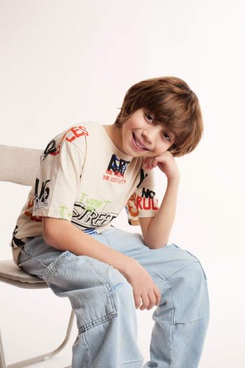 Boys' Bicycle Print Short Sleeve T-Shirt