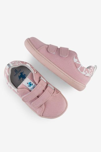 HOPFRÖG Smart Walker Recycled Canvas Eco Pink Barefoot Kids Shoes