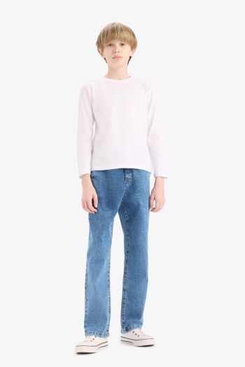 Boys' Straight Fit Stretch Waistband Jean Pants