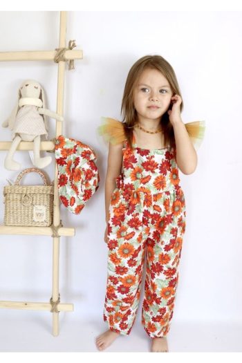Little Sunflower Girl's Jumpsuit with Tulle Details